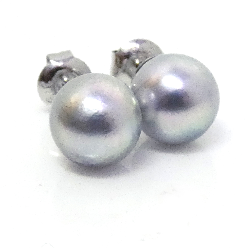 Blue/Pink 8.4mm Akoya Earrings